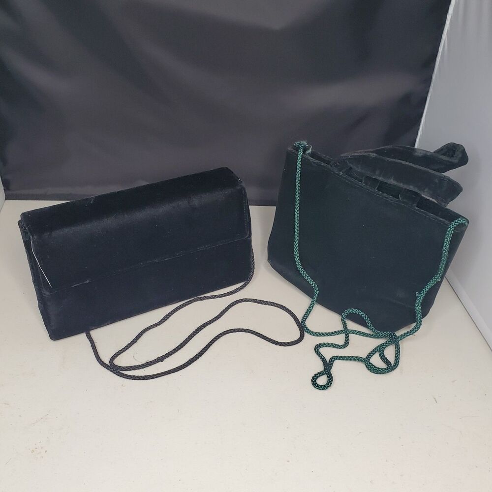 2 Black Velvet Purses